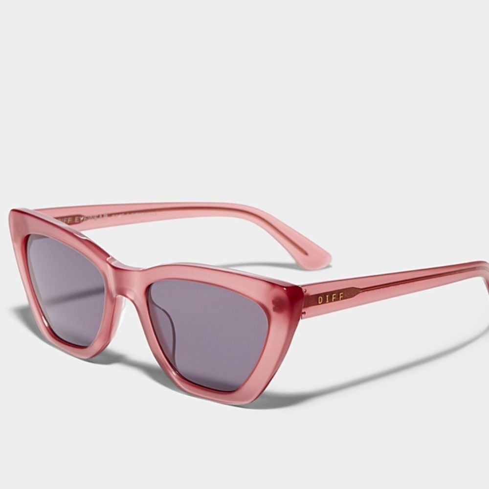Diff Eyewear Camila 55MM Gradent Rectangular Sunglasses- Dusty Pink